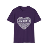 Juneteenth Graphic Tee Unisex Softstyle T-Shirt, Statement Shirt, Festival Wear, Gift for Art Lovers, Celebrate Freedom
