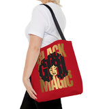 Red Black Girl Magic Tote Bag