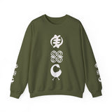 Adinkra Symbols Gye Nyame, Dwennimmen,  Sankofa Crewneck Sweatshirt