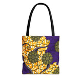Ankara Print Purple & Gold Tote Bag — African Print Tote