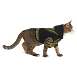 African Print Pet Hoodie - Black & Gold Dashiki