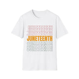 Juneteenth Unisex Softstyle T-Shirt, Graphic Tee, Statement Shirt, Gift for Art Lovers, Festival Wear, - Black History Month, Cultural