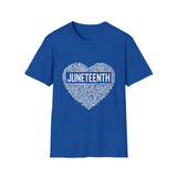 Juneteenth Graphic Tee Unisex Softstyle T-Shirt, Statement Shirt, Festival Wear, Gift for Art Lovers, Celebrate Freedom