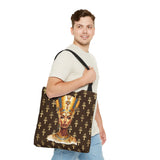Nefertiti Ankh Pattern Tote Bag | Ancient Egyptian Portrait