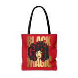 Red Black Girl Magic Tote Bag