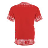 Red And White Dashiki Unisex Tee