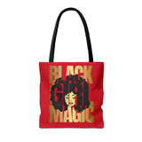 Red Black Girl Magic Tote Bag