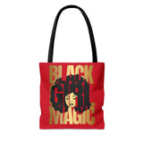 Red Black Girl Magic Tote Bag