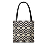 Ankara Cream and Black Tote Bag | African Print Bag
