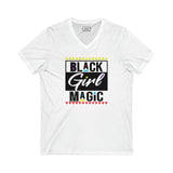 Black Girl Magic Unisex Jersey Short Sleeve V-Neck Tee