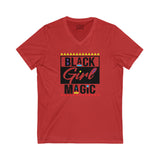 Black Girl Magic Unisex Jersey Short Sleeve V-Neck Tee