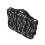 Bible Cover — Black Mudcloth Pattern Zippered Bible Case