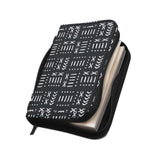 Bible Cover — Black Mudcloth Pattern Zippered Bible Case