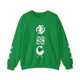 Adinkra Symbols Gye Nyame, Dwennimmen,  Sankofa Crewneck Sweatshirt