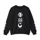 Adinkra Symbols Gye Nyame, Dwennimmen,  Sankofa Crewneck Sweatshirt