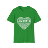 Juneteenth Graphic Tee Unisex Softstyle T-Shirt, Statement Shirt, Festival Wear, Gift for Art Lovers, Celebrate Freedom