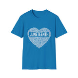 Juneteenth Graphic Tee Unisex Softstyle T-Shirt, Statement Shirt, Festival Wear, Gift for Art Lovers, Celebrate Freedom
