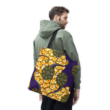 Ankara Print Purple & Gold Tote Bag — African Print Tote
