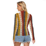 Adinkra Print Women's Mesh T-shirt