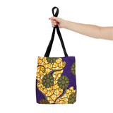 Ankara Print Purple & Gold Tote Bag — African Print Tote