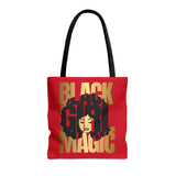 Red Black Girl Magic Tote Bag