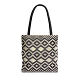 Ankara Cream and Black Tote Bag | African Print Bag