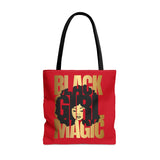 Red Black Girl Magic Tote Bag