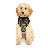 African Print Pet Hoodie - Black & Gold Dashiki