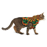 African Print Pet Hoodie - Kente Inspired