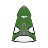 African Print Pet Hoodie - Green and Pink Dashiki
