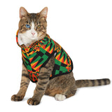 African Print Pet Hoodie - Kente Inspired