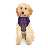 African Print Pet Hoodie - Purple & Gold Dashiki