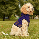 African Print Pet Hoodie - Purple & Gold Dashiki