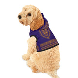 African Print Pet Hoodie - Purple & Gold Dashiki