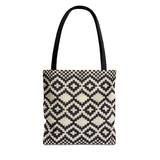 Ankara Cream and Black Tote Bag | African Print Bag