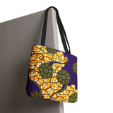 Ankara Print Purple & Gold Tote Bag — African Print Tote