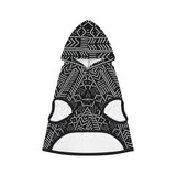 Black & White Ankara Pet Hoodie — African Print Dog Hoodie
