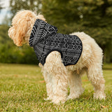 Black & White Ankara Pet Hoodie — African Print Dog Hoodie
