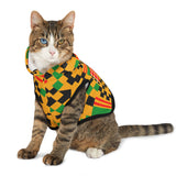 Kente Ankara Pet Hoodie — African Print Dog Sweatshirt