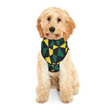 Yellow, Green, and Black Ankara Pet Hoodie