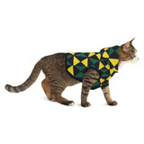 Yellow, Green, and Black Ankara Pet Hoodie
