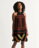 Mudcloth Inspired Women's Halter Dress