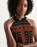 Mudcloth Inspired Women's Halter Dress